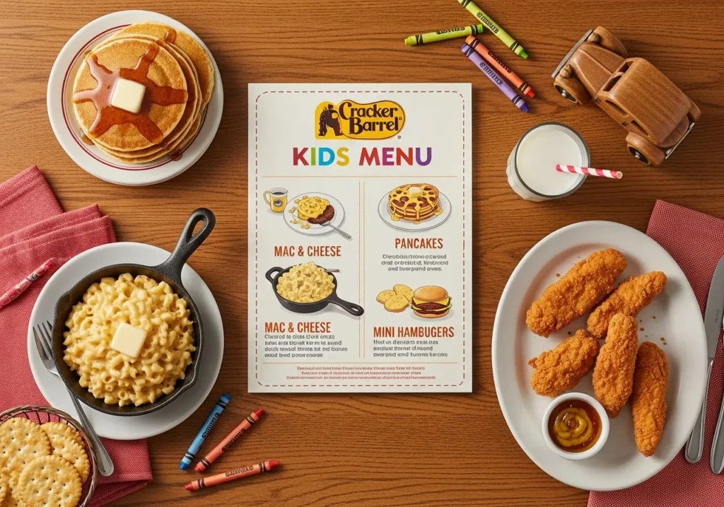 Cracker Barrel Kids Menu.